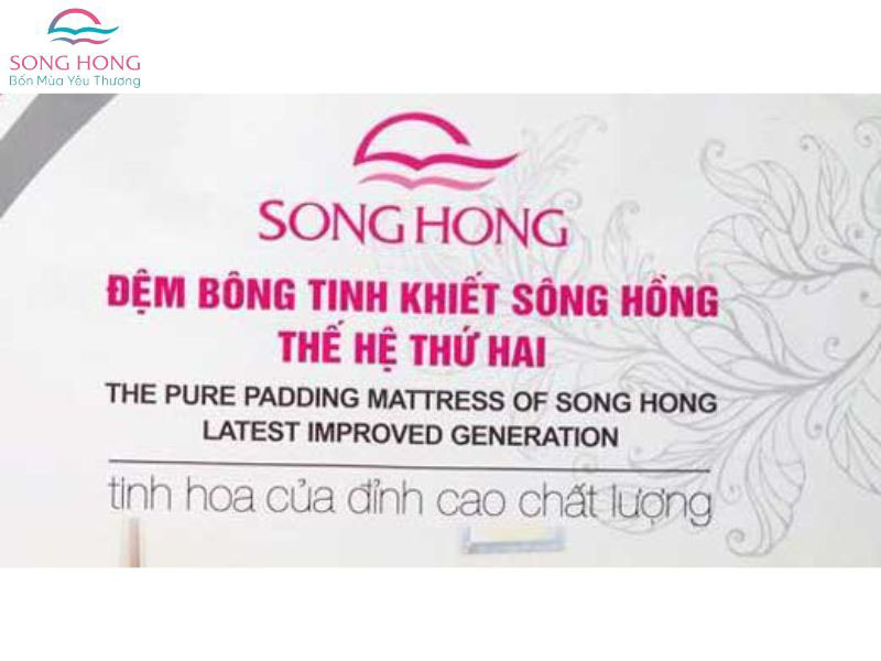 vỏ ngoài của đệm sông hồng vải gấm 3 mảnh