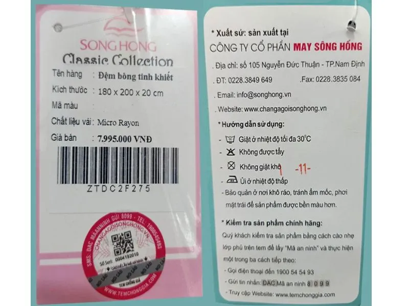 Phân biệt hàng thật - giả bằng thẻ thông tin sông hồng