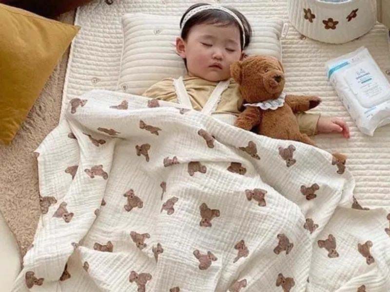 chăn ga gối trẻ em vải xô
