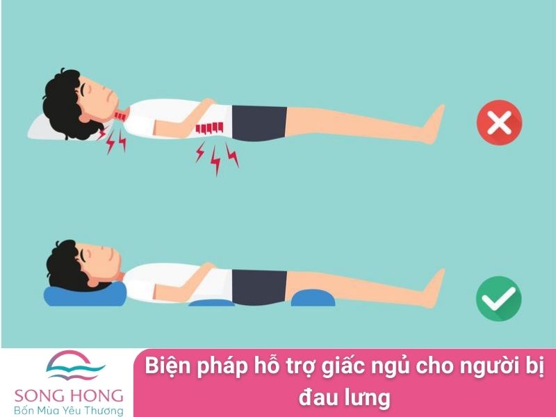 biện pháp hỗ trợ giấc ngủ cho người bị đau lưng