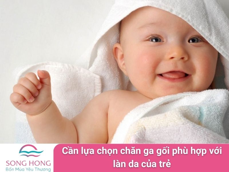 Cần lựa chọn chất liệu chăn ga thân thiện với trẻ em