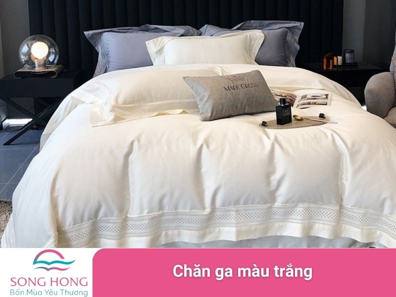 chăn ga màu trắng