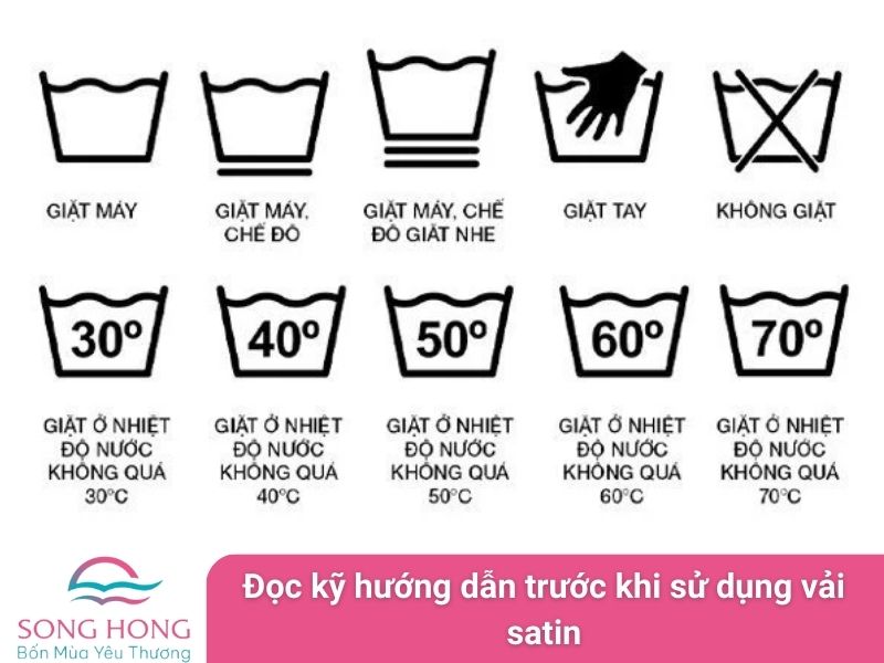 đọc kỹ hướng dẫn trước khi sử dụng vải satin