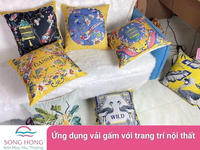 ứng dụng vải gấm với trang trí nội thất